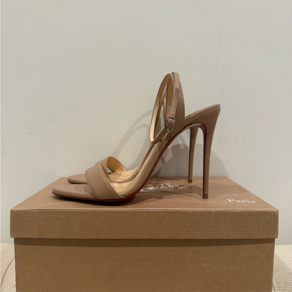 Christian Louboutin Nude Loubigirl 100mm Size 38